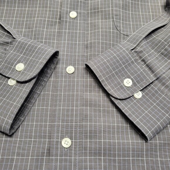 Vintage Stafford Mens Dress Shirt 17 32/33 Button Up Long Sleeve Wrinkle Free - Picture 7 of 14